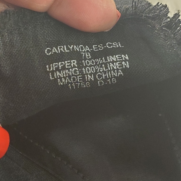 RALPH LOREN BLACK CARLYNDA SLIP WEDGES SIZE 7B - Picture 4 of 8